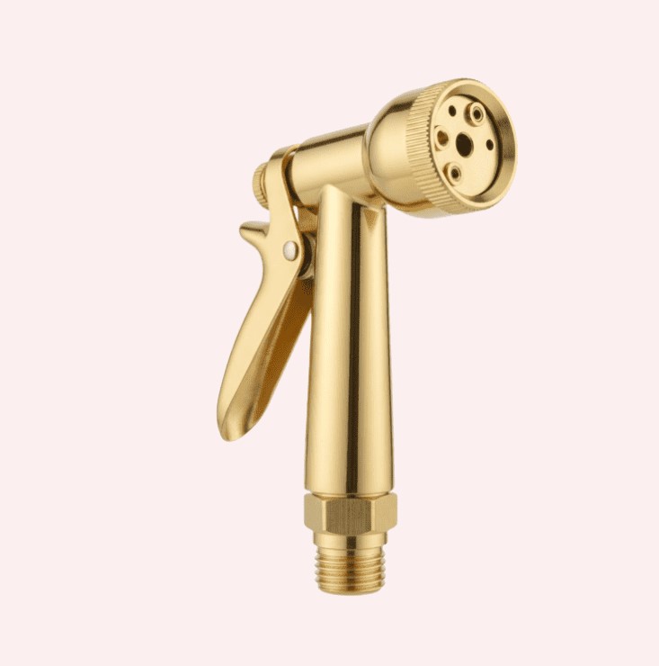 Premium Handheld Brass Jet Spray for Bathroom and Kitchen, High Pressure Water Jet Sprayer with Ergonomic Handle, Corrosion-Resistant Brass Bidet and Cleaning Spray